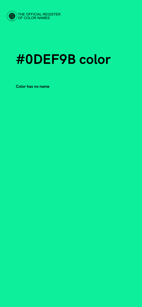 #0DEF9B color image