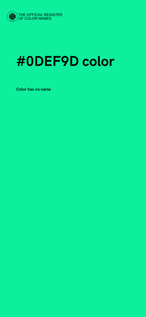#0DEF9D color image