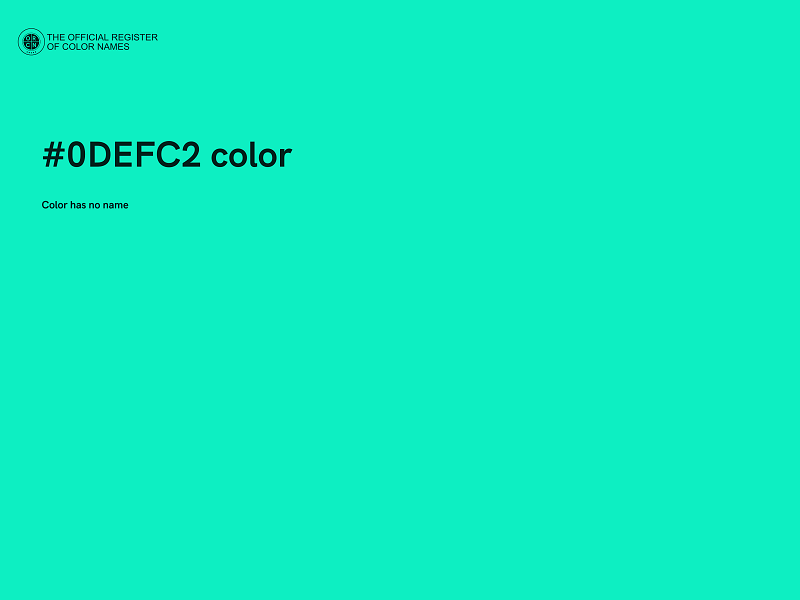 #0DEFC2 color image