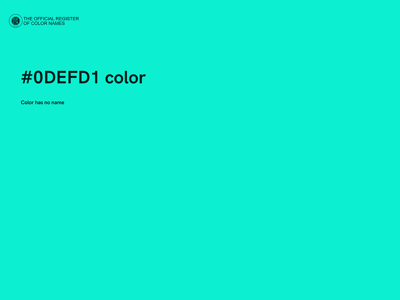 #0DEFD1 color image