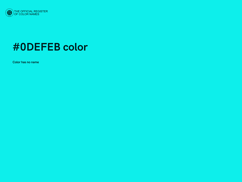 #0DEFEB color image