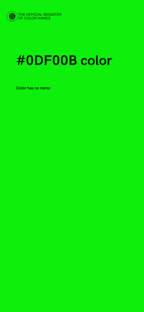 #0DF00B color image