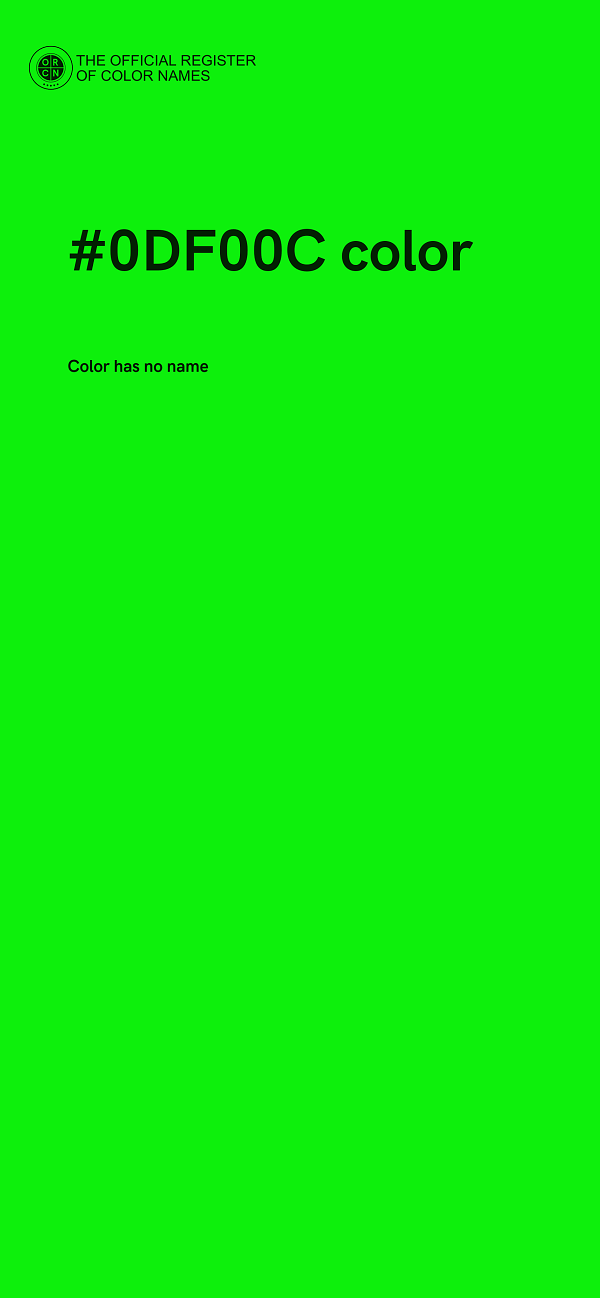 #0DF00C color image