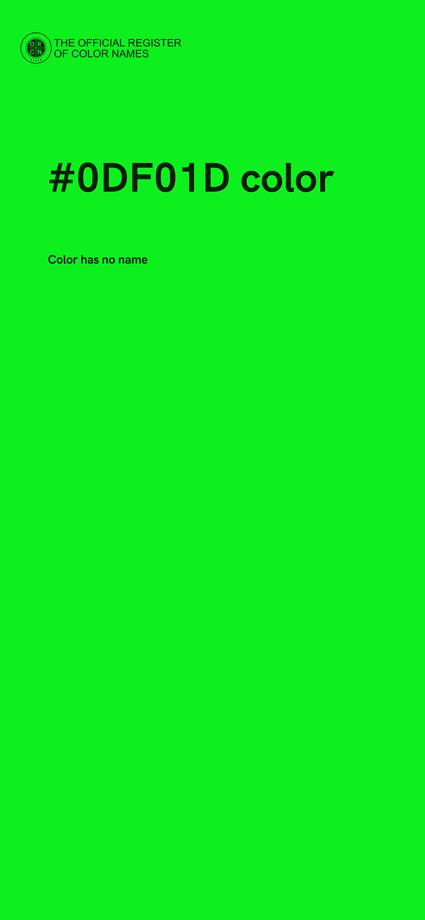 #0DF01D color image