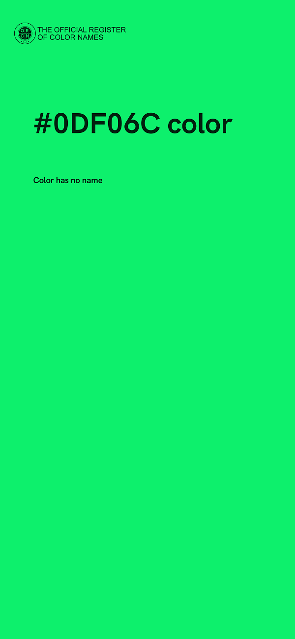 #0DF06C color image