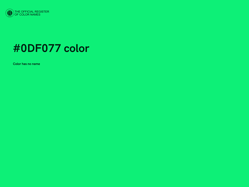 #0DF077 color image