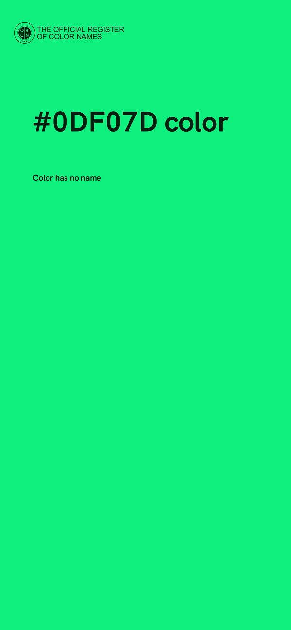 #0DF07D color image