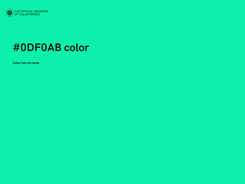 #0DF0AB color image