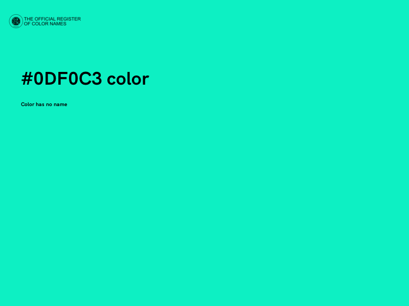 #0DF0C3 color image