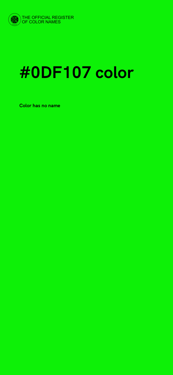 #0DF107 color image