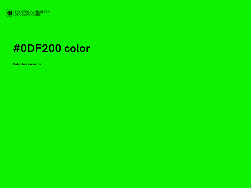 #0DF200 color image