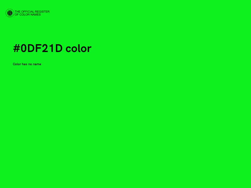 #0DF21D color image