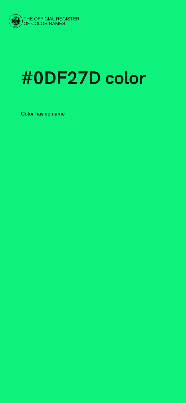 #0DF27D color image