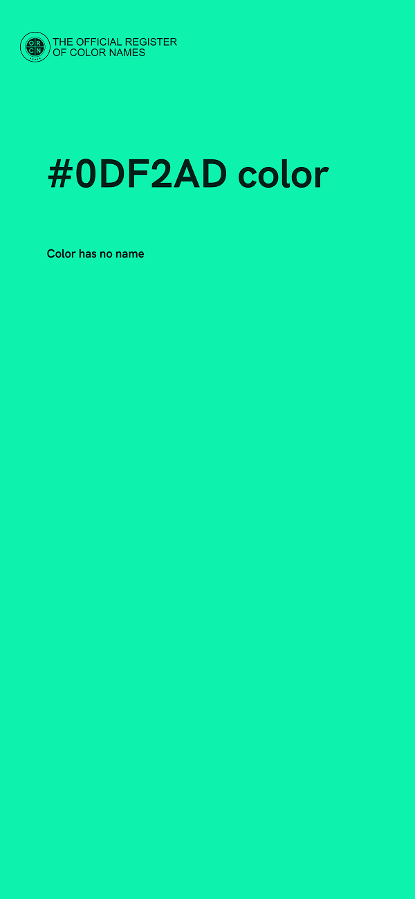 #0DF2AD color image
