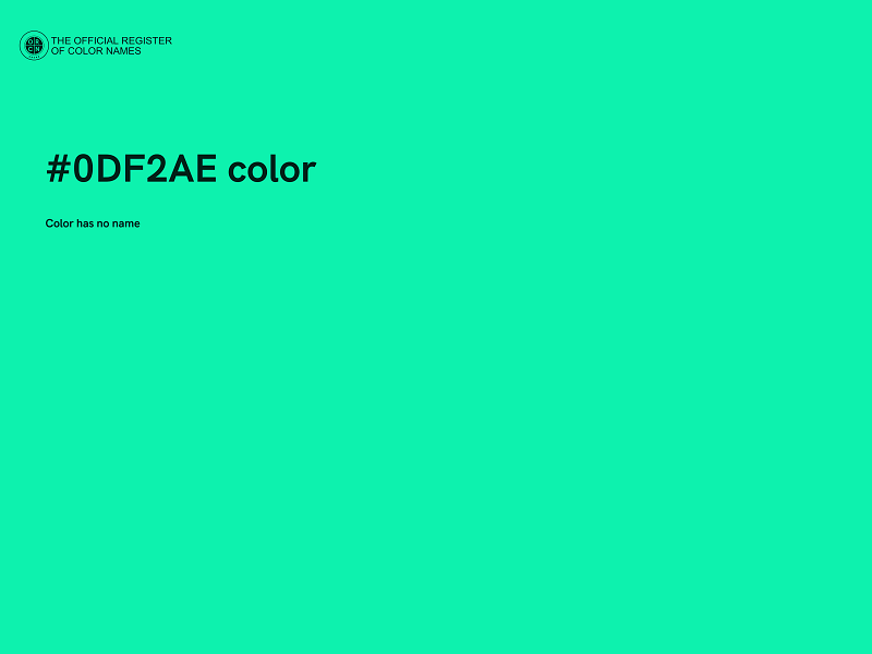 #0DF2AE color image