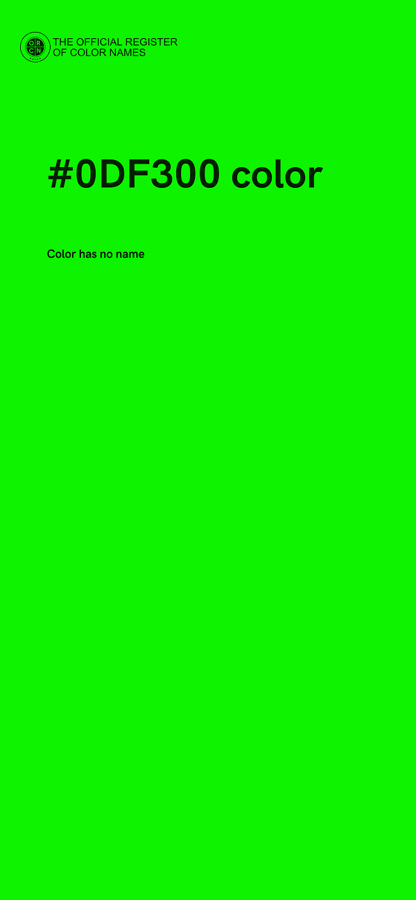 #0DF300 color image