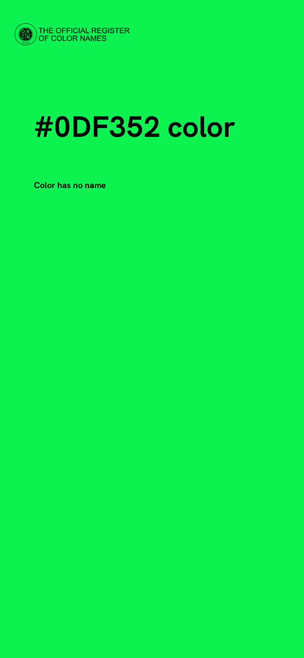 #0DF352 color image