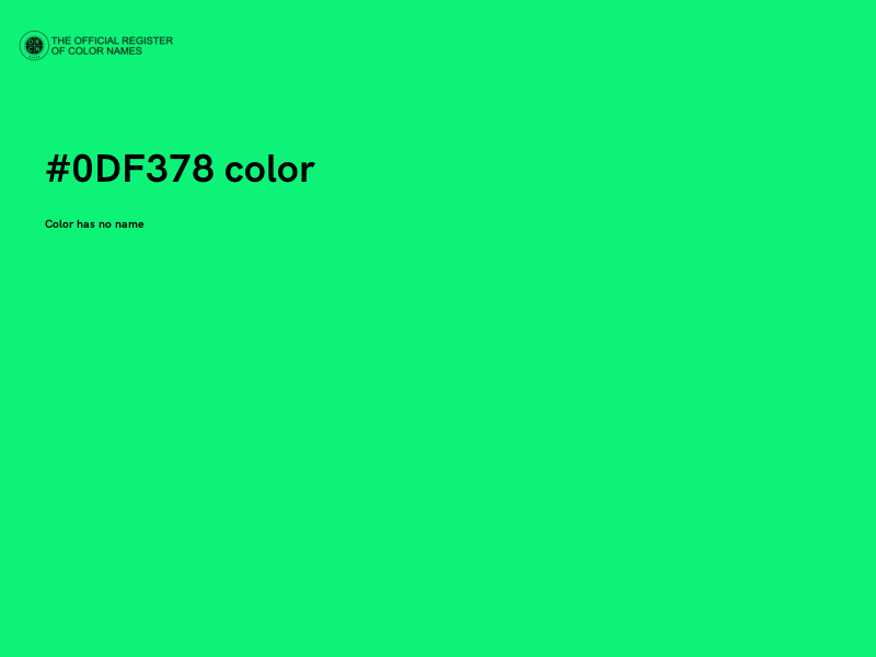 #0DF378 color image