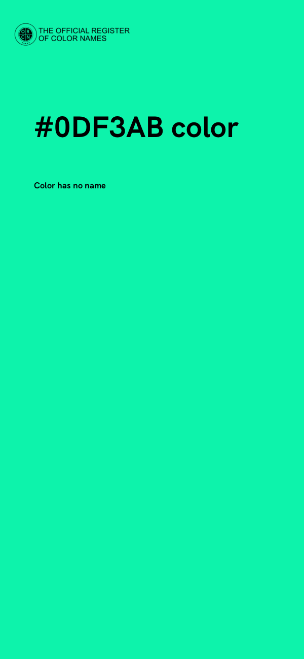 #0DF3AB color image