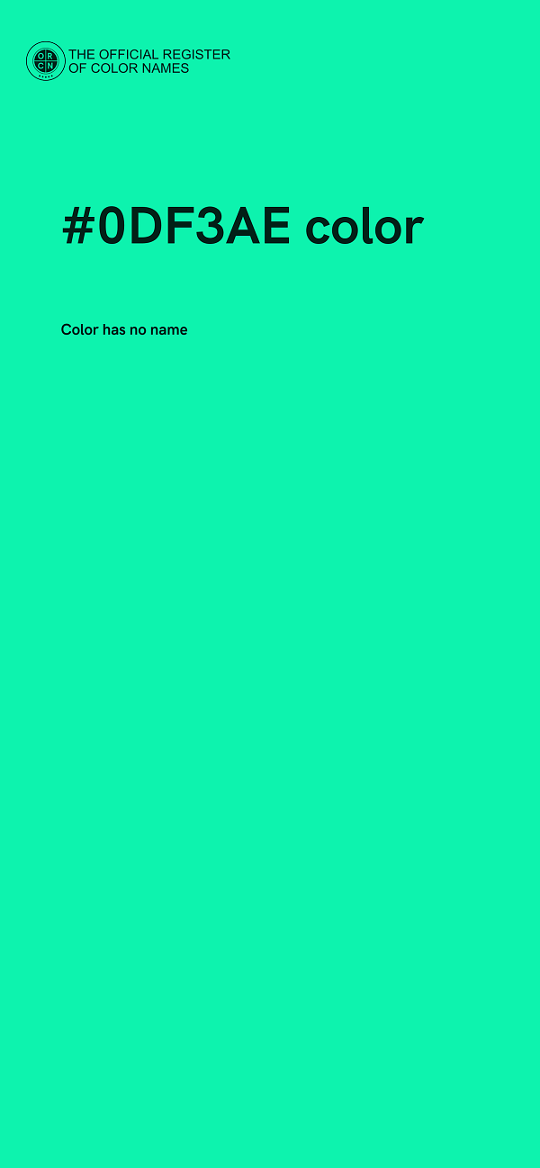 #0DF3AE color image