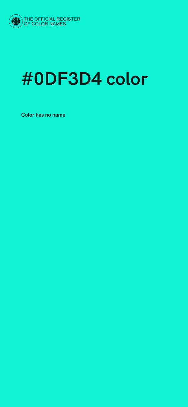 #0DF3D4 color image