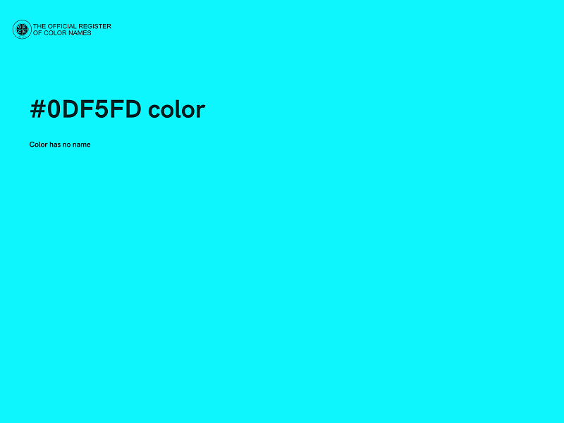 #0DF5FD color image