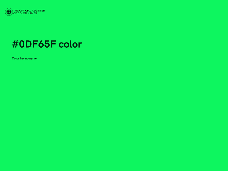 #0DF65F color image