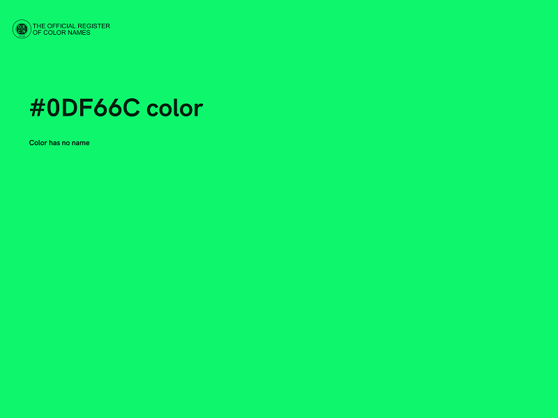 #0DF66C color image