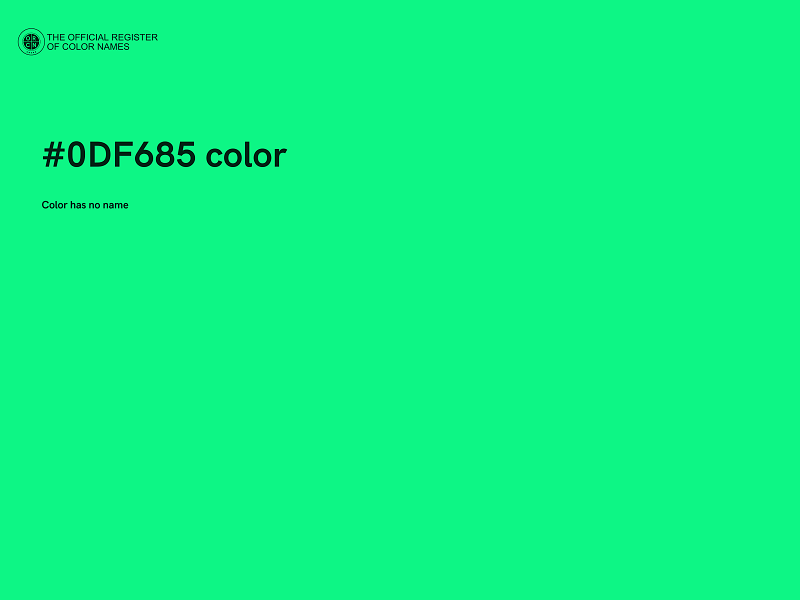 #0DF685 color image