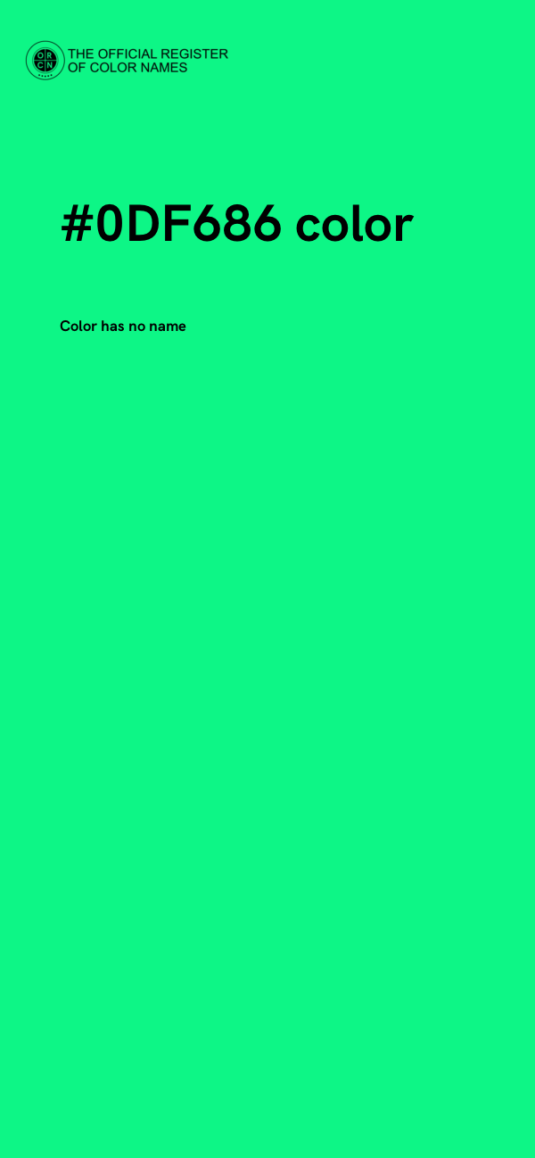 #0DF686 color image