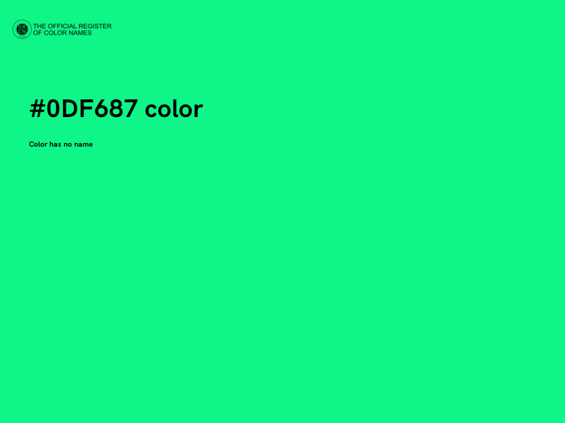 #0DF687 color image