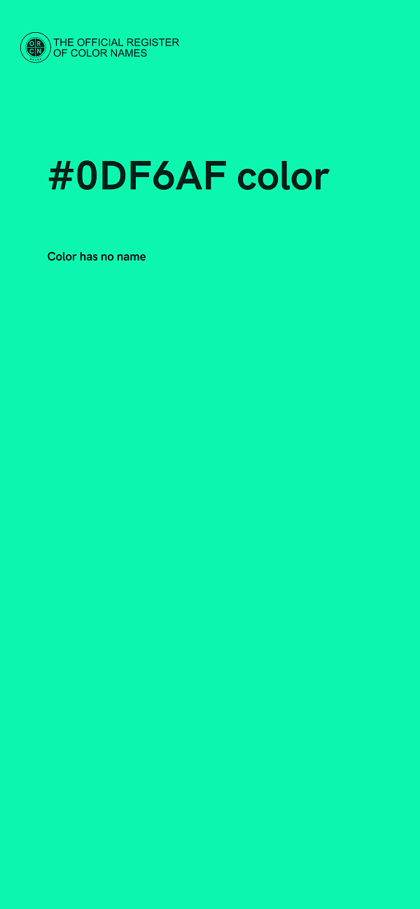 #0DF6AF color image