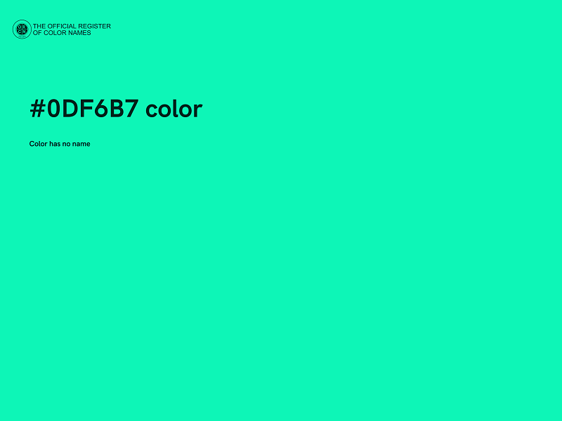 #0DF6B7 color image
