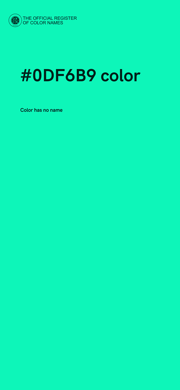 #0DF6B9 color image