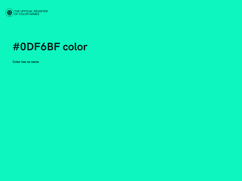 #0DF6BF color image
