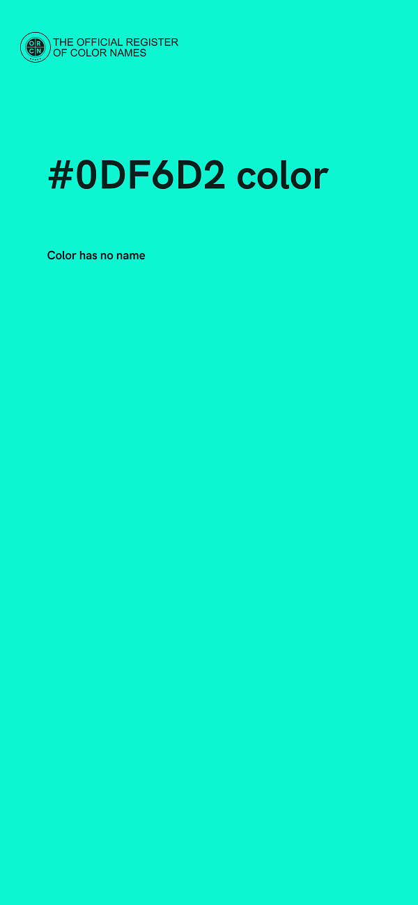 #0DF6D2 color image