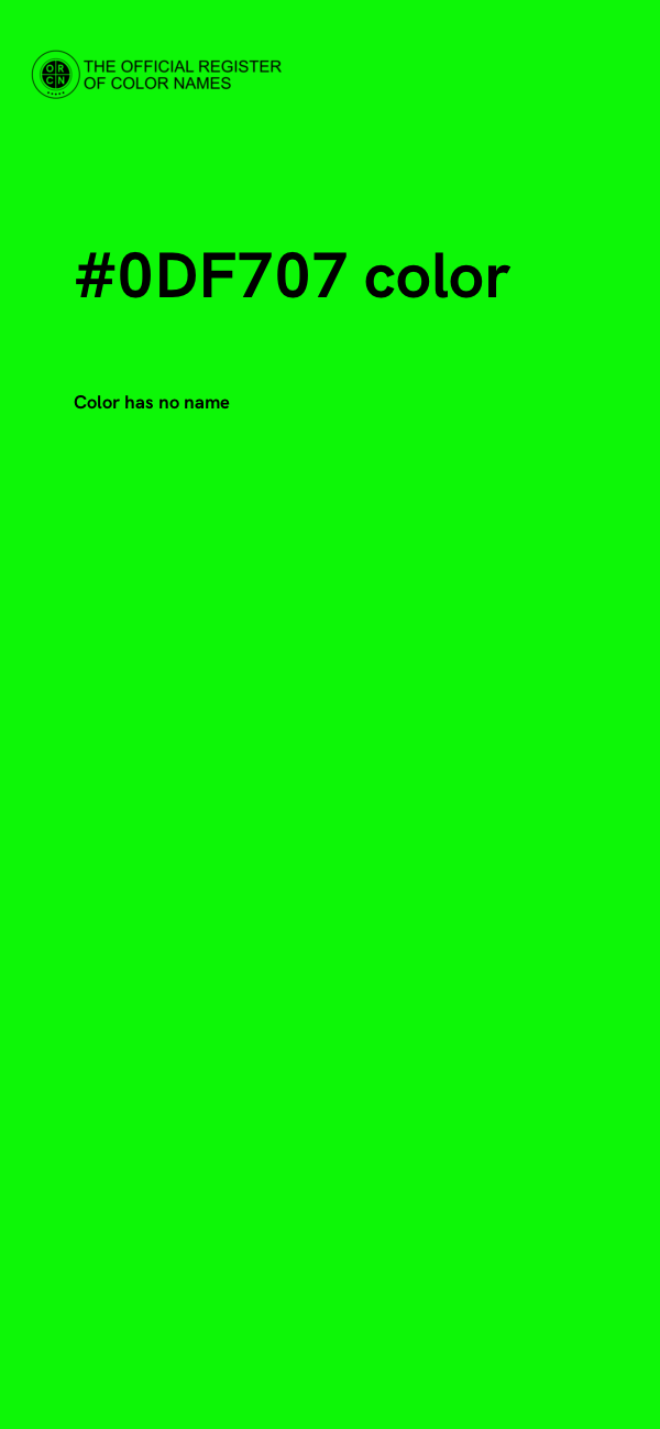 #0DF707 color image