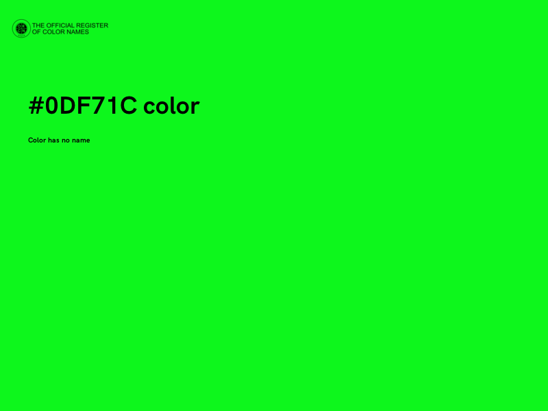 #0DF71C color image