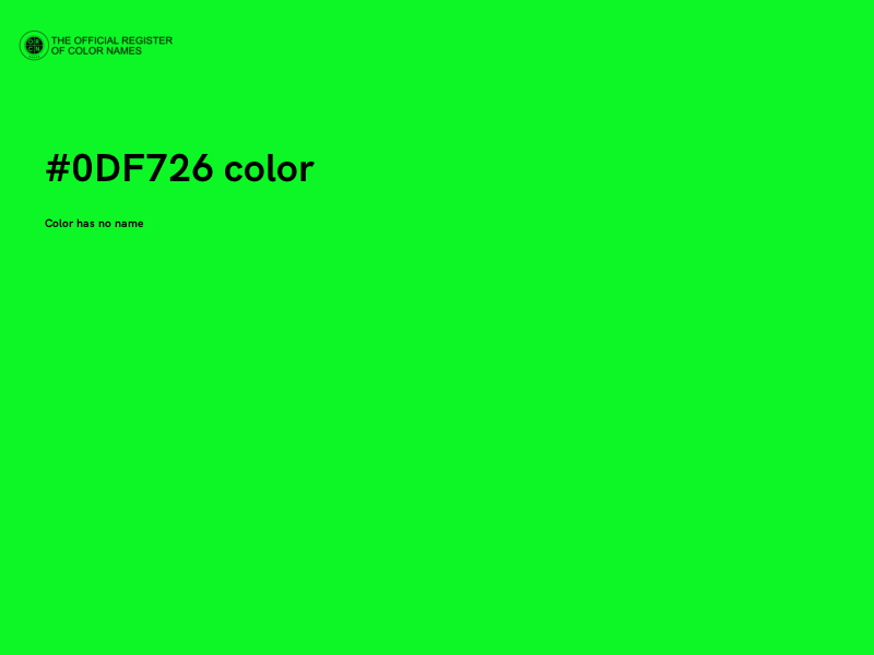 #0DF726 color image