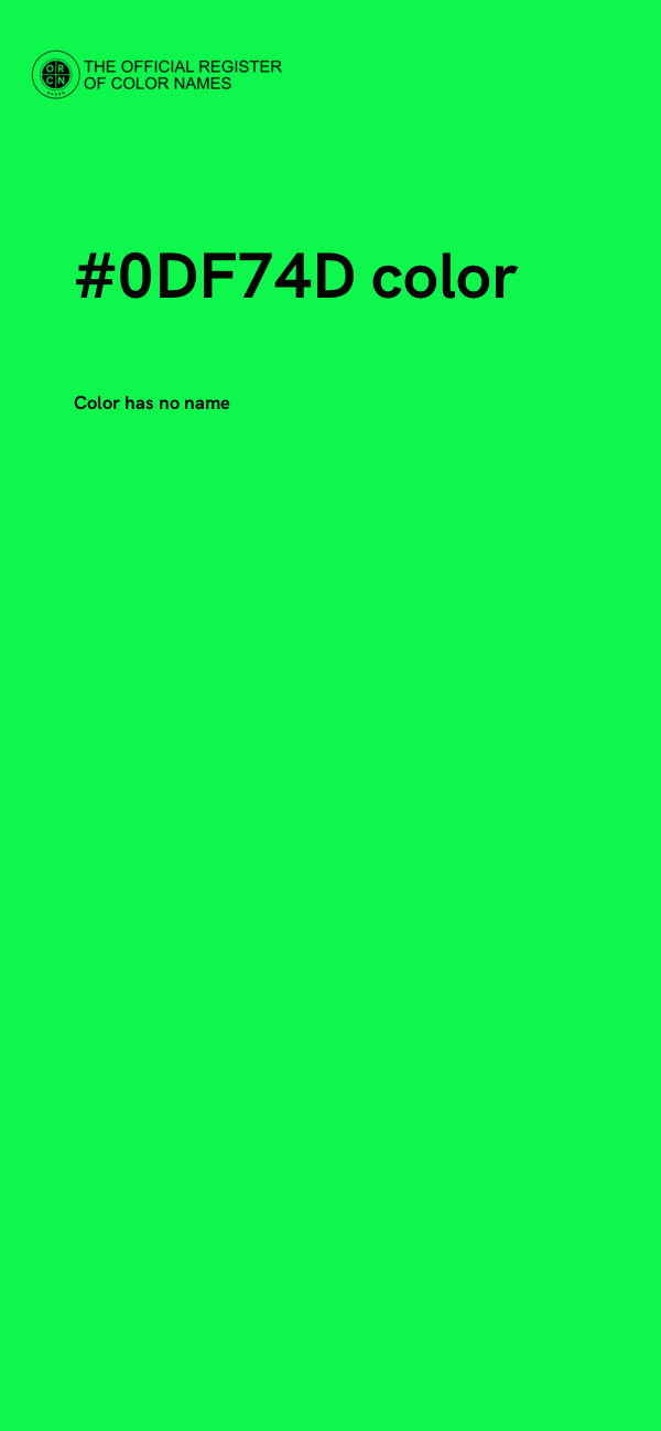 #0DF74D color image