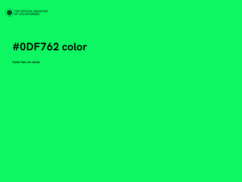 #0DF762 color image