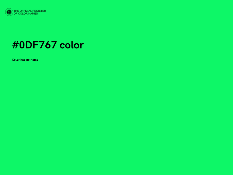 #0DF767 color image