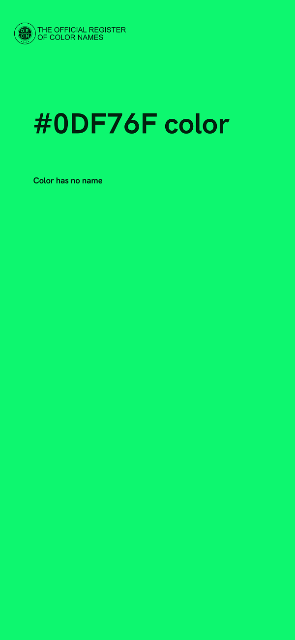 #0DF76F color image