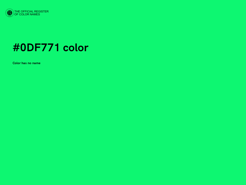 #0DF771 color image