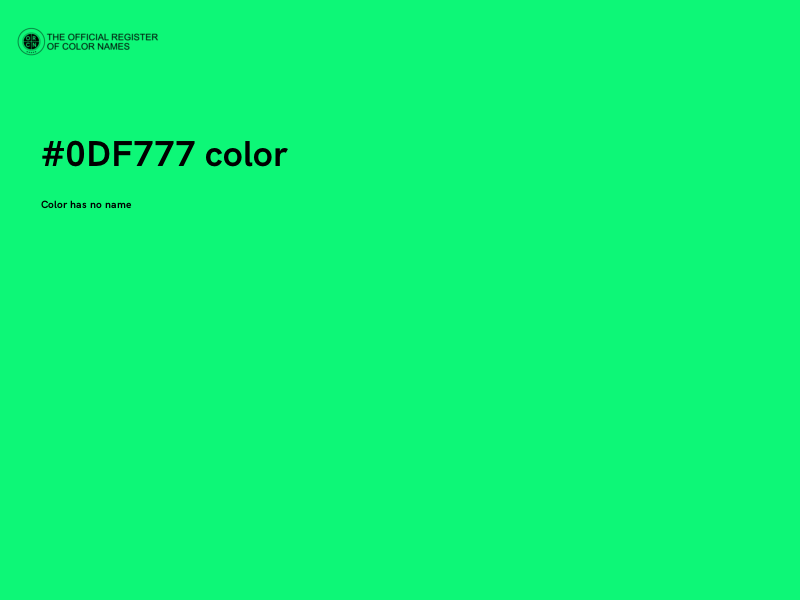 #0DF777 color image