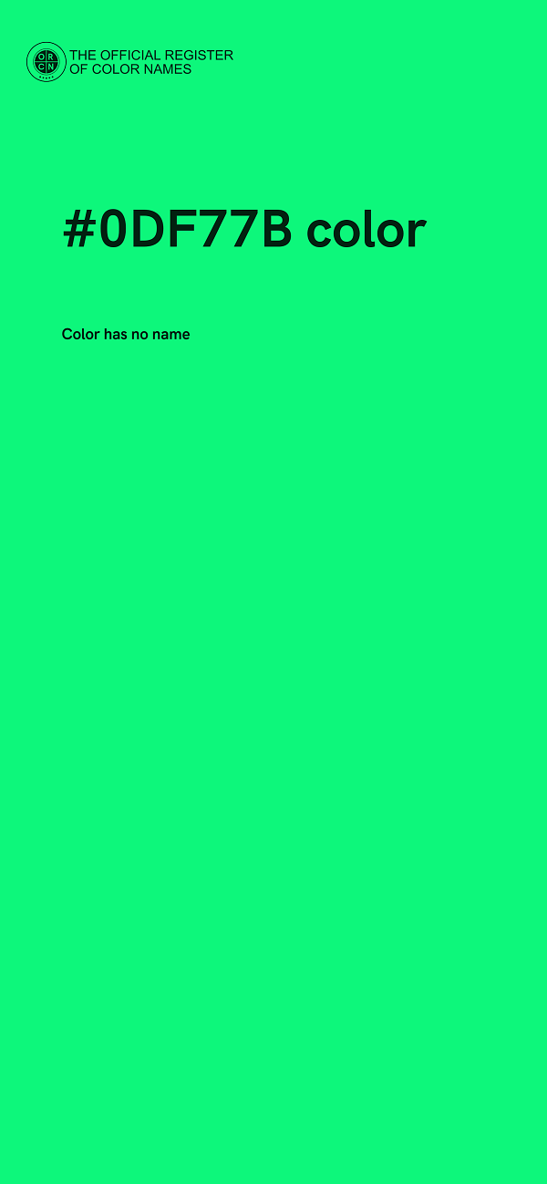 #0DF77B color image