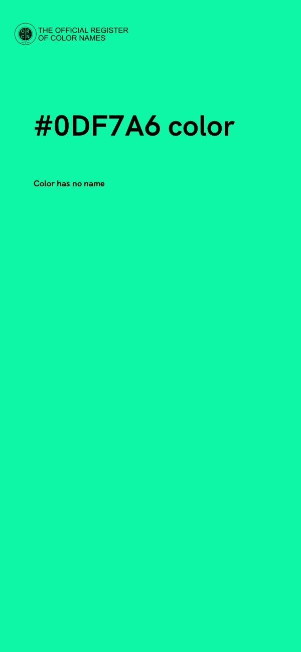 #0DF7A6 color image