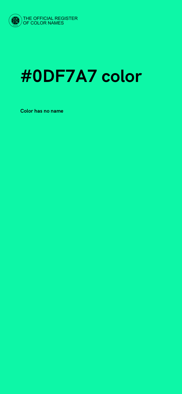 #0DF7A7 color image