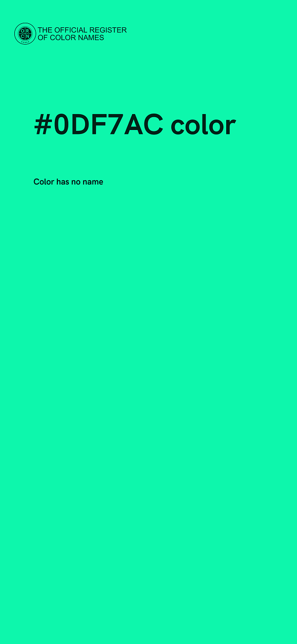 #0DF7AC color image