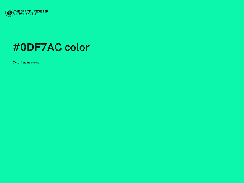 #0DF7AC color image